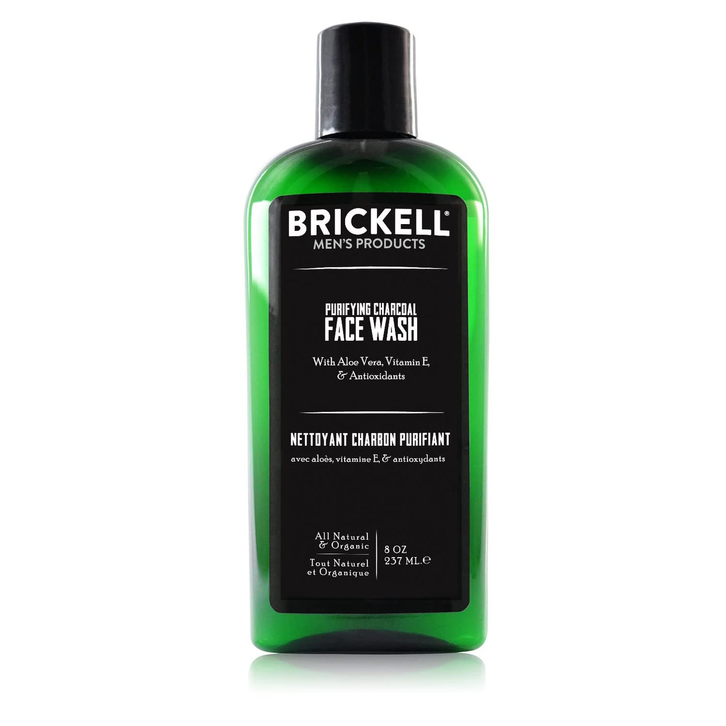 Brickell Men'S Purifying Charcoal Face Wash for Men, Natural and Organic, 8 Ounce, Scented