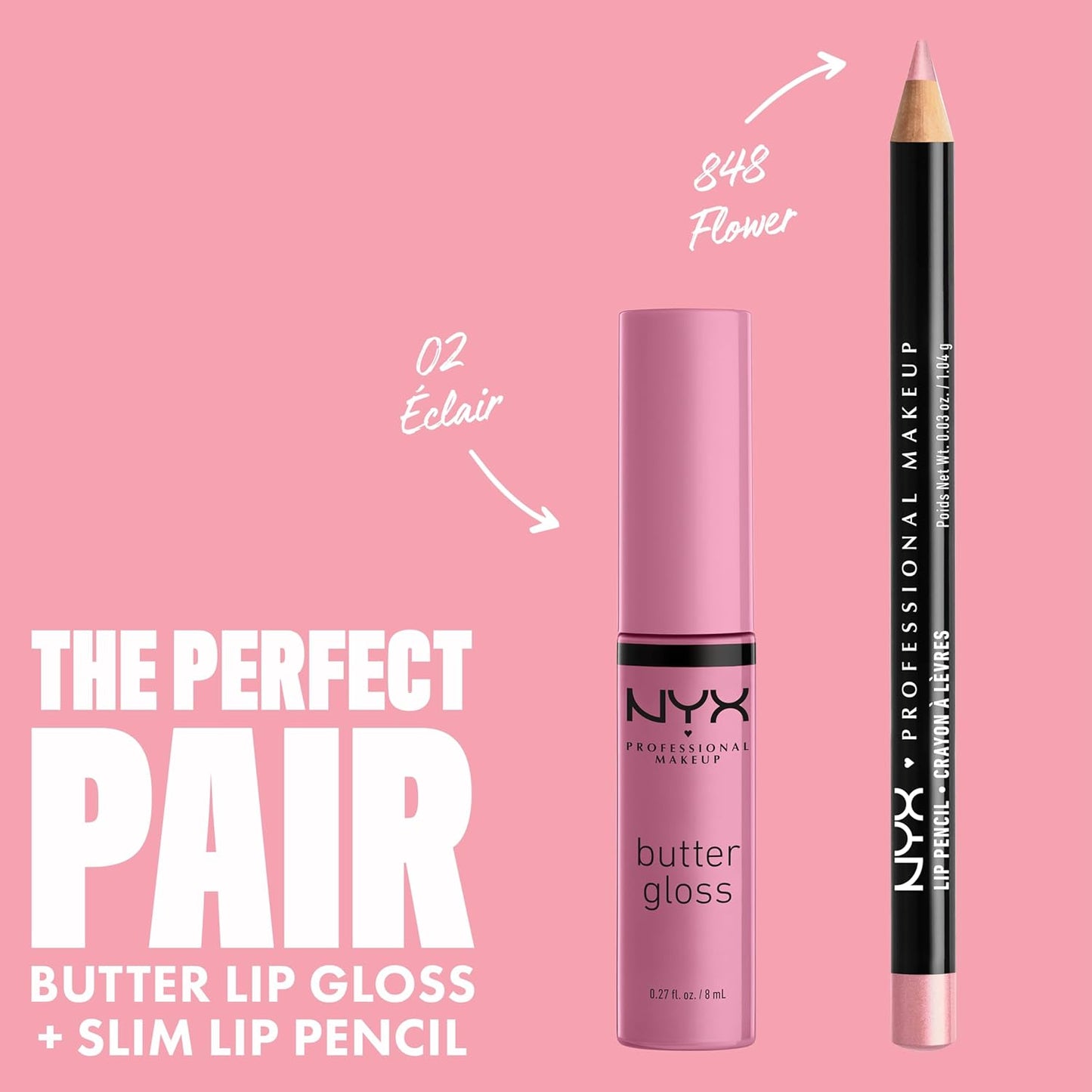 Butter Gloss, Non-Sticky Lip Gloss - Eclair (Pink)